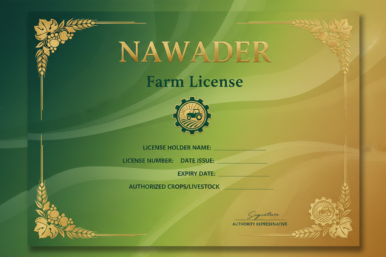 رخصة المزرعة